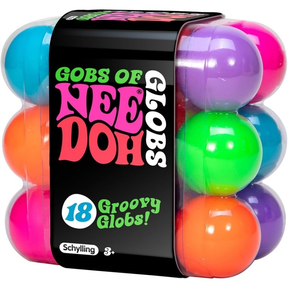 NeeDoh Teenie Globs – Mini Sensory Balls – 18 Pack